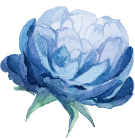 Download Watercolor Blue Flower Png - Blue Watercolour Flowe